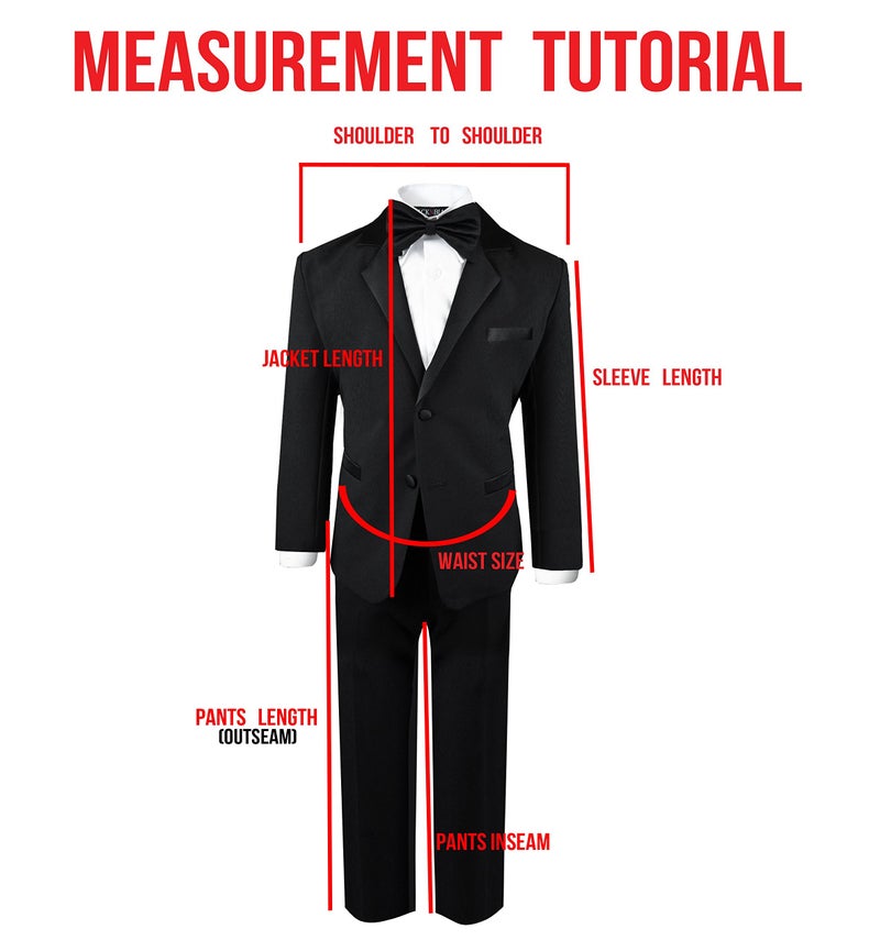 Black n Bianco Boys Tuxedo in Black Dresswear Set Size 6 - Image 5
